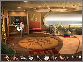 Maszeruje zatem do recepcji, bowiem steward niewątpliwie jest tą osobą, która będzie zorientowana w temacie - Morze Północne - Rejs statkiem wycieczkowym Calypso (cz.3) - Tajne akta 2: Puritas Cordis - poradnik do gry