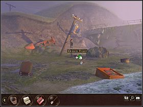 Dziewczyna wbija w słup wysokiego napięcia harpuny, tworząc coś w rodzaju szczebli - Francja - Wybrzeże | Tajne akta 2 Puritas Cordis - Tajne akta 2: Puritas Cordis - poradnik do gry