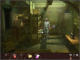 Na drugim stoliku (na wprost) lokalizuje niewielki telewizor, niestety, bez odbioru, o czym przekonuje się po jego włączeniu (pierwsza opcja) - Francja - Zamek (cz.1) | Tajne akta 2 Puritas Cordis - Tajne akta 2: Puritas Cordis - poradnik do gry