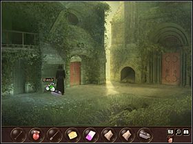 Teraz Max (przełącz sterowanie na niego) chwytakiem zdejmuje z Niny habit (wyjdź ze zbliżenia celi), po czym wkłada go na siebie (kliknij habitem na Maksie) - Francja - Zamek (cz.2) | Tajne akta 2 Puritas Cordis - Tajne akta 2: Puritas Cordis - poradnik do gry