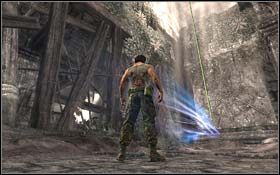 Po przejściu do kolejnej części budowli zeskocz na sam dół i spojrzyj w prawo - Unstoppable (cz.3) | Rozdział 1 Origins | X-Men Origins Wolverine - X-Men Origins: Wolverine - poradnik do gry