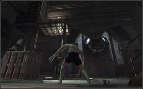 Po wyjściu z szybu podsuń kolejną skrzynię pod platformę i wskocz na górę - Strykers Offer (cz.2) | Rozdział 1 Origins | X-Men Origins Wolverine - X-Men Origins: Wolverine - poradnik do gry