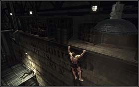 Zanim przejdziesz dalej, wskocz na skrzynie i złap się krawędzi powyżej - Strykers Offer (cz.2) | Rozdział 1 Origins | X-Men Origins Wolverine - X-Men Origins: Wolverine - poradnik do gry