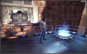 Po wyjściu z korytarza po raz pierwszy napotkasz nowego przeciwnika: Enforcer Droid - Project Wideawake | Rozdział 3 Days of Future Beginnings - X-Men Origins: Wolverine - poradnik do gry