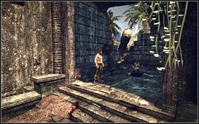 Szybko wskocz na niższą, z niej na wyższą, a z tej doskocz do stojącego na platformie przeciwnika - Betrayal | Rozdział 3 Days of Future Beginnings | X-Men Origins Wolverine - X-Men Origins: Wolverine - poradnik do gry