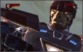 W tym celu najlepiej pozwolić rozwalić wielkoludowi kilka widocznie oznaczonych miejsc, w których pojawią się wyładowania elektryczne - Sentinel Mark I | Rozdział 3 Days of Future Beginnings | X-Men Origins Wolverine - X-Men Origins: Wolverine - poradnik do gry