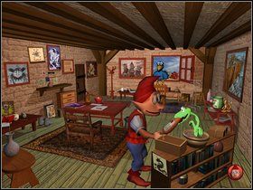 Teraz zabierz ze stołu kanapkę , a z pudełka koło roślinki ość - Etap pierwszy - Biuro detektywistyczne | Gobliiins 4 - Gobliiins 4 - poradnik do gry