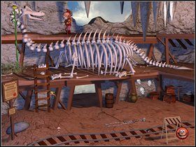 Zamontuj szczebel na drabinie, poślij oba gobliny na smoczy ogon, a potem Sztrenkf niech uderzy w smoczy łeb - Etap trzeci - Smok | Gobliiins 4 - Gobliiins 4 - poradnik do gry