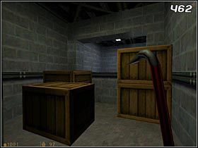 Skieruj się przez metalowe drzwi do pomieszczenia po lewej stronie [#462] i wdrap się na najmniejsze pudło (metoda skok + kucnięcie) - [Opis przejścia Half-Life] Surface Tension - cz. 3 - Half-Life - poradnik do gry
