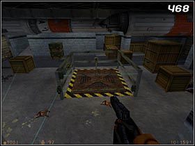 Wykonaj długi skok z rozbiegu w kierunku windy na środku sali [#468] i wciśnij przycisk - [Opis przejścia Half-Life] Surface Tension - cz. 4 - Half-Life - poradnik do gry