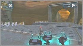 Następnie wejdź do pomieszczenia i dzięki Zoni napraw windę - Lombax Ruins, Planet Fastoon | Opis przejścia - Ratchet & Clank: Tools of Destruction - poradnik do gry