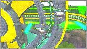 Teraz zeskocz na platformę po lewej i użyj Swingshota, aby dostać się na drugą stronę przepaści - Imperial Fight Festival, Planet Mukow | Opis przejścia - Ratchet & Clank: Tools of Destruction - poradnik do gry