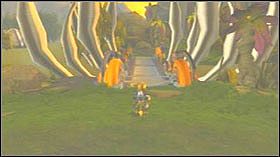 Pobiegnij w prawo, aktywuj 3 guziki i wskocz na ruchomą kładkę znajdującą się po prawej - Outpost L51, Planet Sargasso | Opis przejścia - Ratchet & Clank: Tools of Destruction - poradnik do gry