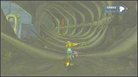 Po filmiku zeskocz w dół, wejdź na zieloną platformę i aktywuj skrzydła - Outpost L51, Planet Sargasso | Opis przejścia - Ratchet & Clank: Tools of Destruction - poradnik do gry