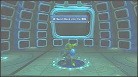 Przejdź przez pierwszą przeszkodę spowalniając czas i obudź pierwszego Zoni - IRIS Supercomputer, Kreeli Comet | Opis przejścia - Ratchet & Clank: Tools of Destruction - poradnik do gry