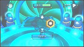 Spowolnij czas, aby ominąć pułapki, pokonaj pirata, po czym wskocz na platformę po prawej, aby zebrać więcej Zoni - IRIS Supercomputer, Kreeli Comet | Opis przejścia - Ratchet & Clank: Tools of Destruction - poradnik do gry