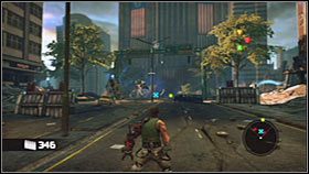 Z mechami możesz walczyć na dwa sposoby - podbiegając do poda i podnoszą granatnik lub umiejętnie ciskając wrakami pojazdów - Rozdział 3 - FSA Avenue | Akt 1 Bionic Commando - Bionic Commando - poradnik do gry