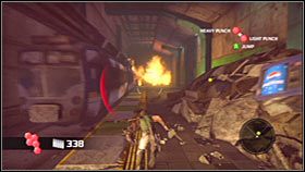 Miej się na baczności gdyż w nowym korytarzu wpadniesz na dwóch świetnie opancerzonych przeciwników - Rozdział 1 - Saints End Station | Akt 2 Bionic Commando - Bionic Commando - poradnik do gry