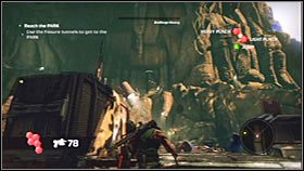 Po drodze będziesz mógł zebrać drugi bonus , ukryty po prawej stronie - Rozdział 1 - Fissure IV | Akt 2 Bionic Commando - Bionic Commando - poradnik do gry