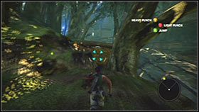 Po dotarciu na polanę skorzystaj z głównego przejścia ponieważ okolica jest mocno skażona - Rozdział 1 - Avenue of Heroes | Akt 2 Bionic Commando - Bionic Commando - poradnik do gry