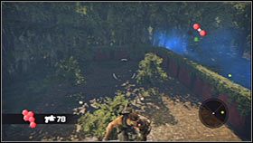 Nie możesz przyczepić się do muru, tak więc aby dotrzeć do piątego bonusu musisz rozbujać się na konarze najbliżej posadzonego drzewa - Rozdział 2 - Ascension City Park IV | Akt 2 Bionic Commando - Bionic Commando - poradnik do gry