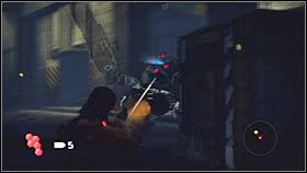 Ruszaj w stronę odblokowanego przez grę przejścia, ALE uważaj na bardzo liczną grupę przeciwników, którzy pojawią się na wprost od Ciebie - Rozdział 3 - Port Anderson I | Akt 2 Bionic Commando - Bionic Commando - poradnik do gry