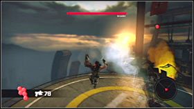 Drugi atak bossa to szaleńczy sprint, który poznasz po charakterystycznej czerwonej otoczce - Rozdział 1 - The Constructor - BOSS | Akt 3 Bionic Commando - Bionic Commando - poradnik do gry