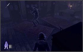 Na dziedzińcu skręć w prawo i trzymając się blisko domków po prawej przejdź do samego końca nie zważając na patrolujących strażników - Le Boeuf | Opis przejścia Velvet Assassin - Velvet Assassin - poradnik do gry