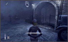 Na pomoście znajdziesz strój SS (SS Uniform ), wykorzystaj toaletę po lewej przy bramie #1 , by się przebrać - Le Boeuf | Opis przejścia Velvet Assassin - Velvet Assassin - poradnik do gry