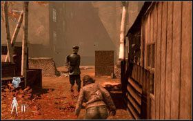 Przejdź do szopy na wprost, w środku znajdziesz apteczkę (Medikit ) oraz morfinę (Morphine ) - The Third Man - Ghetto (cz.2) | Opis przejścia Velvet Assassin - Velvet Assassin - poradnik do gry