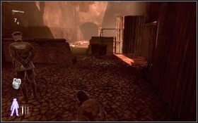 Aby pozbyć się drugiego rozmówcy musisz obejść chatkę z lewej strony - The Third Man - Ghetto (cz.1) | Opis przejścia Velvet Assassin - Velvet Assassin - poradnik do gry