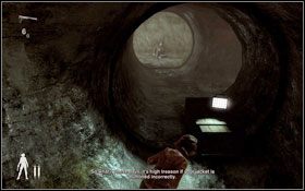 Po przejściu przez pierwsze i drugie drzwi, ponownie znajdziesz się na zewnątrz, tym razem musisz udać się do drzwi po lewej stronie #1 - The Third Man - Sewers | Opis przejścia Velvet Assassin - Velvet Assassin - poradnik do gry