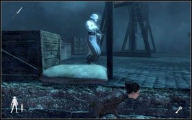 Przeskocz przez ogrodzenie i skieruj się do chaty - Leave A Light On - Docks (cz.2) | Opis przejścia Velvet Assassin - Velvet Assassin - poradnik do gry