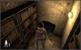 Po przejściu przez drzwi na końcu korytarza, znajdziesz się w pomieszczeniu z oficerem #1 - The Lost - Fuel Storage (cz.2) | Opis przejścia Velvet Assassin - Velvet Assassin - poradnik do gry