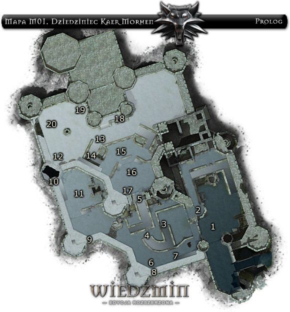 Sterowanie postacią Geralta otrzymujesz w chwili, gdy kilku bandytów wdziera się na dolny dziedziniec (M1 - Dziedziniec Kaer Morhen | Prolog | Solucja Wiedźmin - Wiedźmin: Edycja Rozszerzona - poradnik do gry