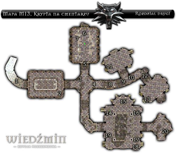 1 - Mapa 13 - Krypta na Cmentarzu | Rozdział 2 | Solucja Wiedźmin - Wiedźmin: Edycja Rozszerzona - poradnik do gry