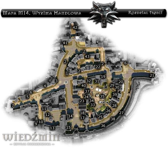 1 - Mapa M14 - Wyzima Handlowa | Rozdział 3 | Solucja Wiedźmin - Wiedźmin: Edycja Rozszerzona - poradnik do gry