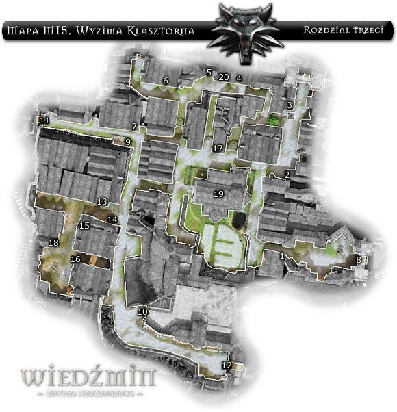 1 - Mapa M15 - Wyzima Klasztorna | Rozdział 3 | Solucja Wiedźmin - Wiedźmin: Edycja Rozszerzona - poradnik do gry