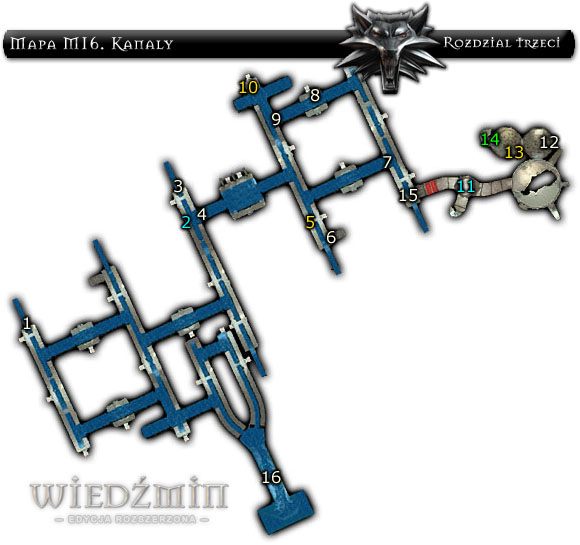 1 - Mapa M16 - Kanały | Rozdział 3 | Solucja Wiedźmin - Wiedźmin: Edycja Rozszerzona - poradnik do gry
