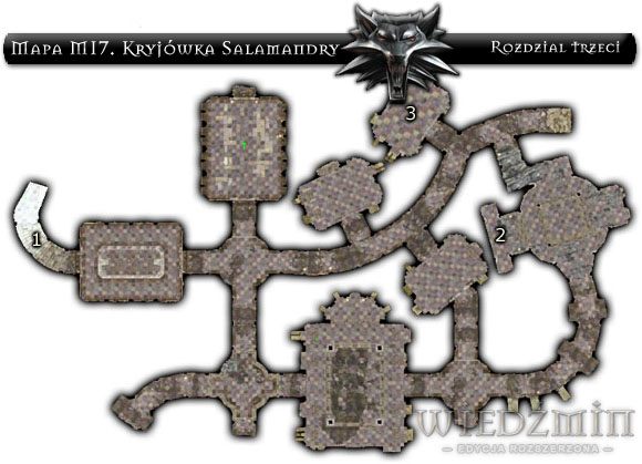 1 - Mapa M17 - Kryjówka Salamandry | Rozdział 3 | Solucja Wiedźmin - Wiedźmin: Edycja Rozszerzona - poradnik do gry