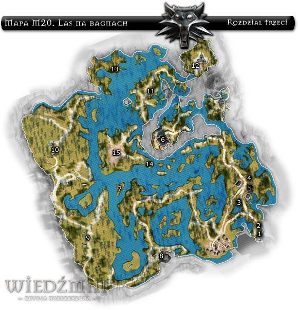 1 - Mapa M20 - Las na Bagnach | Rozdział 3 | Solucja Wiedźmin - Wiedźmin: Edycja Rozszerzona - poradnik do gry