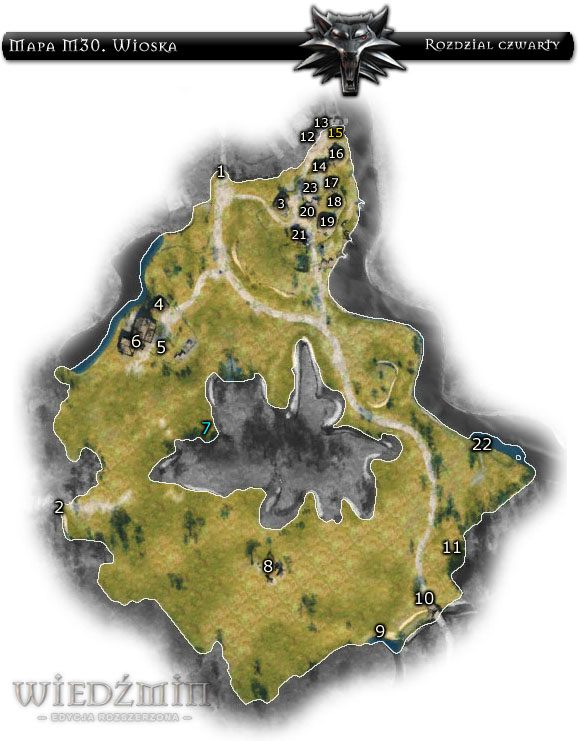 1 - Mapa M30 - Wioska | Rozdział 4 | Solucja Wiedźmin - Wiedźmin: Edycja Rozszerzona - poradnik do gry