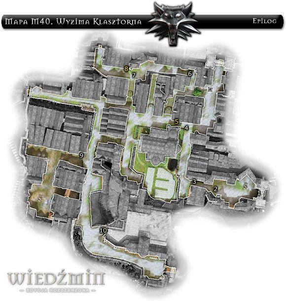 W Epilogu dzielnica klasztorna jest miejscem niebezpiecznym przez całą dobę - Mapa M40 - Wyzima klasztorna | Epilog | Solucja Wiedźmin - Wiedźmin: Edycja Rozszerzona - poradnik do gry