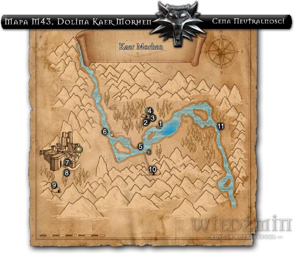 1 - Mapa M43 - Dolina Kaer Morhen | Cena Neutralności | Solucja Wiedźmin - Wiedźmin: Edycja Rozszerzona - poradnik do gry