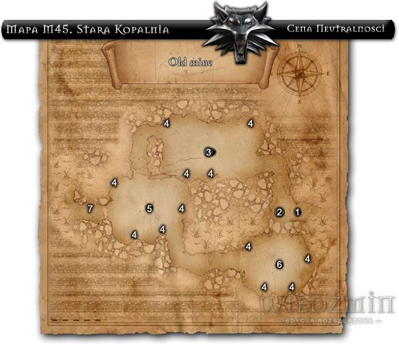 1 - Mapa M45 - Stara Kopalnia | Cena Neutralności | Solucja Wiedźmin - Wiedźmin: Edycja Rozszerzona - poradnik do gry