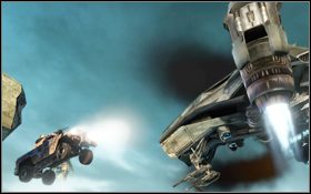 Po zniszczeniu silnika zacznij ostrzeliwać czujniki zaznaczone czerwonymi okręgami [1] - Rozdział 1 - Los Angeles 2016 (cz.2) | Opis przejścia | Terminator Ocalenie - Terminator: Ocalenie - poradnik do gry