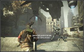 Przeskocz za kolejną osłonę, dzięki czemu wyjdziesz na tyły pająków [1] , skąd bez problemu sobie z nimi poradzisz - Rozdział 4 - Widoki (cz.5) | Opis przejścia | Terminator Ocalenie - Terminator: Ocalenie - poradnik do gry