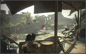 Następnie weź w swoje ręce karabin maszynowy [1] stojący na zardzewiałych beczkach - Rozdział 4 - Widoki (cz.5) | Opis przejścia | Terminator Ocalenie - Terminator: Ocalenie - poradnik do gry