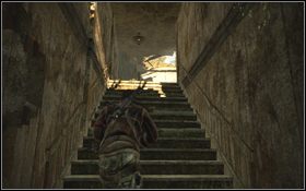 Przejdź przez gruzowisko [1] i kontynuuj aż do schodów [2] , po których wejdź na górę - Rozdział 6 - W dziczy (cz.1) | Opis przejścia | Terminator Ocalenie - Terminator: Ocalenie - poradnik do gry