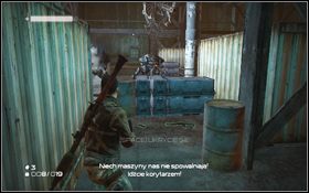 Możesz stąd zniszczyć kilka maszyn [1] , ale pamiętaj aby nie eliminować wszystkich - Rozdział 7 - Angie (cz.3) | Opis przejścia | Terminator Ocalenie - Terminator: Ocalenie - poradnik do gry